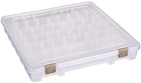 ArtBin 9101AB Super Satchel Slim with Removable Dividers, Art & Craft Organizer, [1] Plastic Storage Case, Clear, Divided Compartments