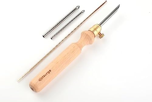 Nurge Premium Quality Punch Needle Kit, 3mm-4mm-5mm,1.2 mm - 1.6 mm - 2.2 mm Metal Tubes and Wooden Handle Punch Needle Kits for Adult Beginner, Embroidery Weaving Tools for Thread (Sets)
