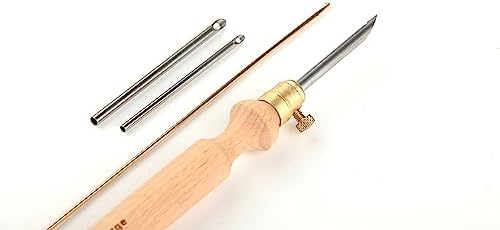 Nurge Premium Quality Punch Needle Kit, 3mm-4mm-5mm Metal Tubes and Wooden Handle Punch Needle Kits for Adult Beginner, Embroidery Weaving Tools for Thread