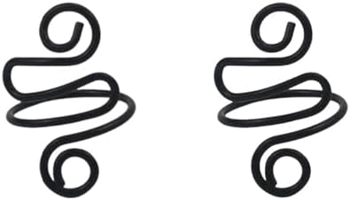 2Pcs Crochet Rings for Finger, Adjustable Open Yarn Guide Crochet Tension Ring for Crocheting Knitting Accessories Supplies Metal Yarn Tension Loop Ring for Finger (Black), SATONBEYI