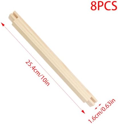 VwoYbai 8 Pcs 10" Wooden Mini Stretcher Bars for Needlework Thumb Tacks