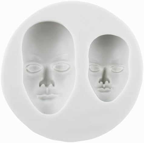 Human Face Silicone Molds Baby Face Polymer Clay Mold Set of 4