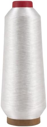 Mandala Crafts Metallic Pearl White Embroidery Floss for Sewing, 3281 Yard Spool