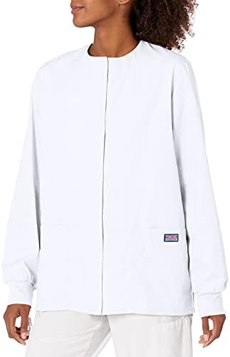 Cherokee WW Originals Scrubs Jacket for Women Snap Front 3 Pockets