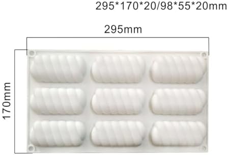Silicone Mold for Baking Cakes,Soap Molds,Flower Shape Silicone Molds for Homemade French Dessert Mold for Pastry Chocolate,Jelly Chocolate Mold ＆ Ice Cube Tray (A_ Spiral Twist Shape)