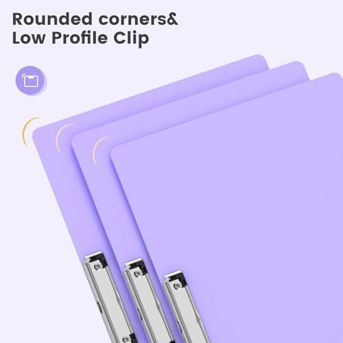 Extra Large 11x17 Clipboards, Plastic Purple Drawing Boards, Horizontal Clip Board, Landscape Layout. Suitable for Watercolor, Sketching, Painting. Art & Drafting Supply(Pack of 6)