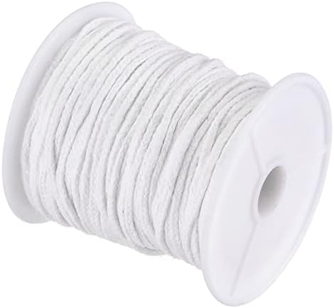 MECCANIXITY Braided Candle Wick Cotton 40 PLY 200 Ft Long 1.7mm Diameter for DIY