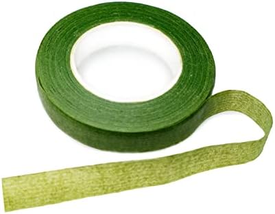 BEADNOVA Floral Tape 1/2inch Flower Tape Green Floral Tape for Bouquets Floral Arranging Stem Wrap Craft (Green, 30yards)