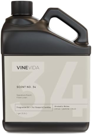VINEVIDA [128oz] Fresh Linen Fragrance Oil for Candle Making and Soap Making - Premium Candle Scents for Soy Candles