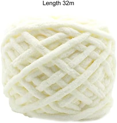 1 Roll 32M Yarn for Crocheting and Knitting Polyester Fluffy Yarn Sewing Accessories for Weave Craft Crochet Dark Red