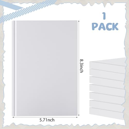 Henoyso 1 PC A5 Blank Notebook Journal Hardcover Sketchbook, 8.3 x 5.7 in