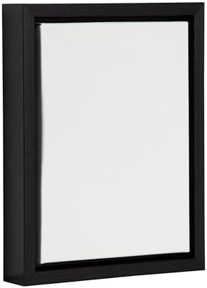Kate and Laurel Sylvie Blank Framed Canvas Wall Art, 8x10 Black, Modern Empty Canvas for Paint-Your-Own Art, Ready to Paint Premium Canvas Already Framed