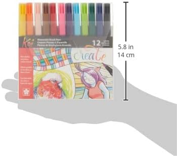 Sakura XBR-12SA 12-Piece Koi Assorted Coloring Brush Pen Set
