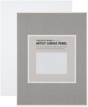 Creative Mark Cotton Canvas Panels 5x7" - 12 Pack - Professional Quality Fine Weave Acrylic Primed Artist Canvas Boards for Painting, Acrylics, Studios, & More