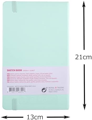 Talens Art Creation Sketchbook, Fresh Mint, 80 Sheets, 5.1 x 8.3 in