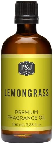 P&J Fragrance Oil Lemongrass 100ml - Candle Scents, Soap Making, Diffuser Oil, Fresh Scent