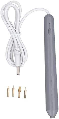 Heat Foil Pen, USB Heated Hot Foiling Embossing Stamping Pen with 4 Size Metal Tips for DIY Craft Card Making Scrapbooking Drawing Writing