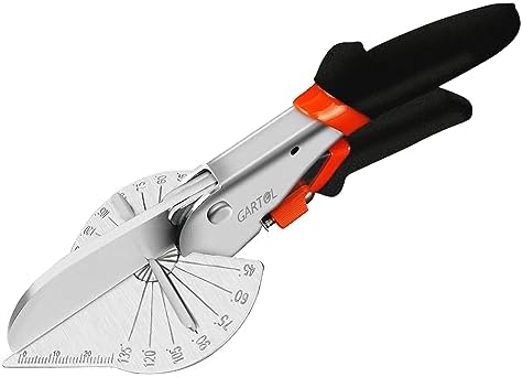 GARTOL 45-135° Adjustable Miter Shears, Quarter Round Cutter for PVC & Trim
