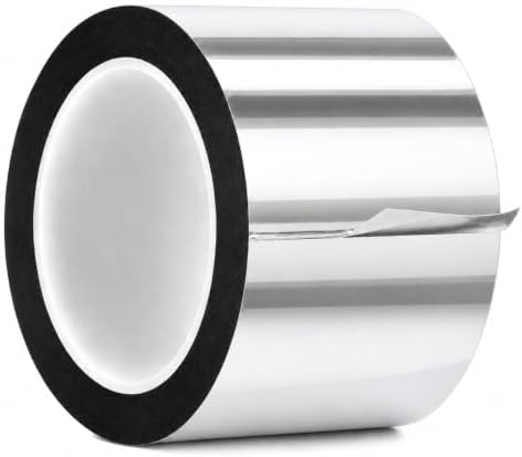 GGR Supplies MMYP-1 Silver Metalized Polyester Film Tape, 4 Inch x 72 Yds