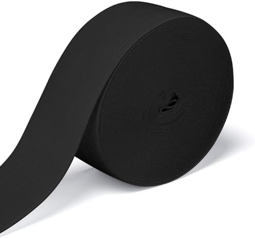 Airisoer Elastic Bands for Sewing 2 Inch x 12 Yards, Black
