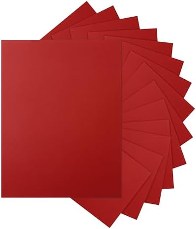 Silunkia 40 Sheets Christmas Red Cardstock 8.5 x 11 Craft Paper 75lb