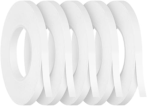 Kesote 5 Rolls Double Sided Tape for Crafts Scrapbooking Card Making, 1/4" Thin Double Sided Adhesive Tape Roll
