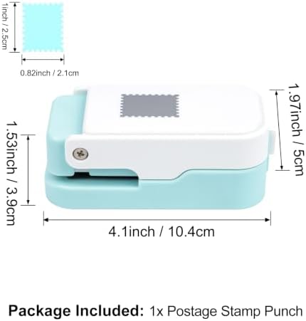 CYFUN DESIGN 2 Pcs Stamp Punch, 1x0.8 inch Postage Stamps Punch, Stamp Cutter, Paper Punches for DIY Scrapbooking Crafting Journaling Junk Journal Supplies