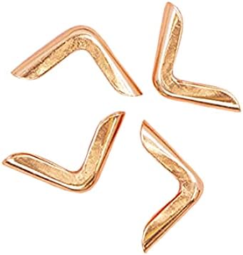 Craftelier - Set of 4 Mini Round Metal Corner Cutters for Scrapbooking and Craft Projects Such as Albums, Notebooks, Layouts or Planners | Size 16,8 x 3,6 x 3 mm - Rose Gold Color