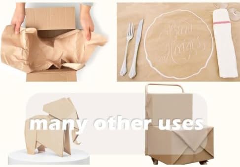 PerkHomy 24" x 2,400" (200') Wine Red Kraft Paper Roll for Craft Bulletin Board Paper Art Table Covering Crafting Gift Wrapping Bouquet Packing Parcel 80GSM 55LB (Wine Red, 24" x 200')