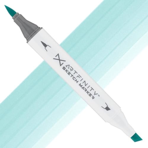 Artfinity Sketch Markers - Teal Blue BG1-2, Vibrant, Professional, Dye-Based Alcohol Markers for Artists, Drawing, Travel, & More