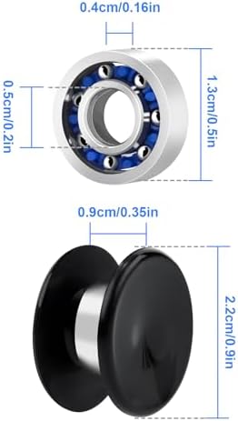 NiArt Fidget Spinner Bearings with Caps 24 Pack, Chrome Steel DIY Set