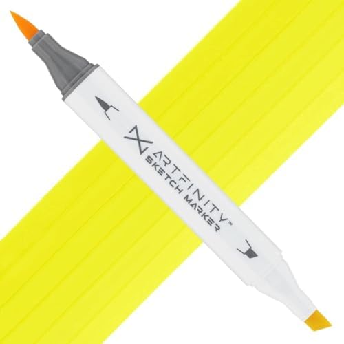 Artfinity Sketch Markers - Mixing Yellow Y1-2, Vibrant, Professional, Dye-Based Alcohol Markers for Artists, Drawing, Travel, & More