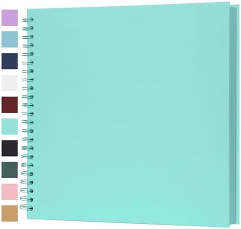 Scrapbook Album 12x12 Inches 100 Pages Hardcover Kraft Paper LightBlue