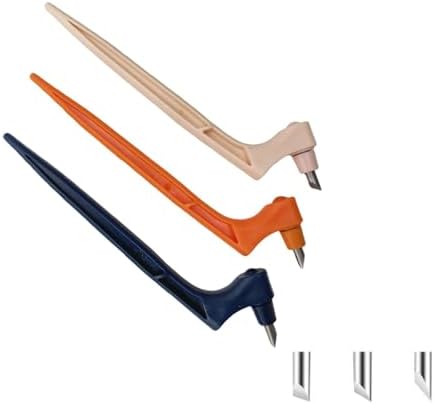 360° Rotating Pen Cutter Set, 3 Pack Craft Cutting Tools with 15° 30° 45° Replacement Blades, Precision Art Knife for Paper Cutting, Scrapbooking, Stencil, DIY Crafts (Pink, Navy, Orange)