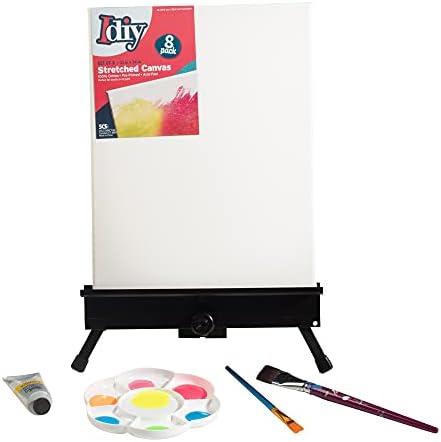 iDIY Stretched Canvas Board 11 x 14 (Set of 8) 5/8" - Classic White Blank, Pre Primed for Oils or Acrylics, 100% Cotton, Acid Free - Professional Grade for Painting or Art Project, Craft, Mixed Media