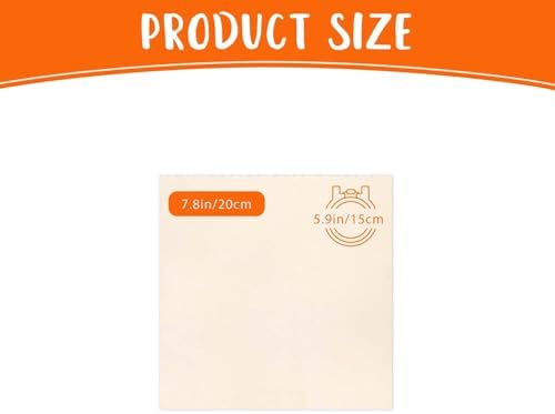 10 PCS Beige Natural Cotton Embroidery Fabric Cloth (7.8 × 7.8 Inch)