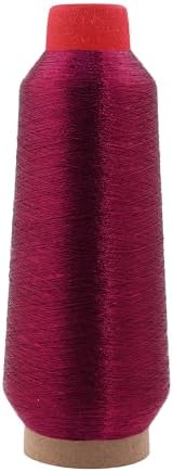 Mandala Crafts Metallic Maroon Embroidery Floss for Sewing, 3281 Yard Spool