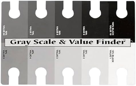 Color Wheel The Company Gray Scale & Value Finder-4"X6"