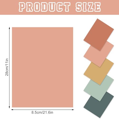 Whaline 50 Sheets 8.5 x 11 Inch Modern Boho Colored Card Stock Thick Paper Cards Colored Scrapbook Paper for Prints DIY Arts Crafts School Office Home Supplies, 65LB