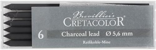 Cretacolor Charcoal Lead, Charcoal Lead Soft Box of 6