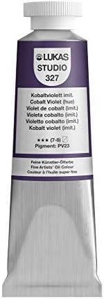 Lukas Studio Artist Oil Color Paints - High-pigment oil paint made with natural binder for artist, painting, & more! - [Cobalt Violet Hue - 37 mL]