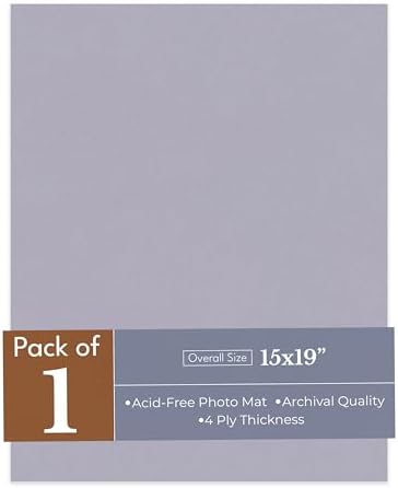 Blue Stone 15x19 Uncut Premium Mat Board - No Opening - 1 Mat