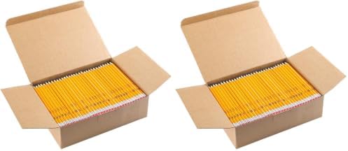 Madisi Wood-Cased #2 HB Pencils, Yellow, Pre-sharpened, Bulk Pack, 320 pencils (Pack of 2)