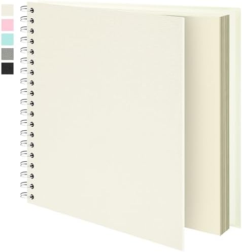 Vienrose Scrapbook Album,80 Pages,10x10 Inch,Sophora Beige