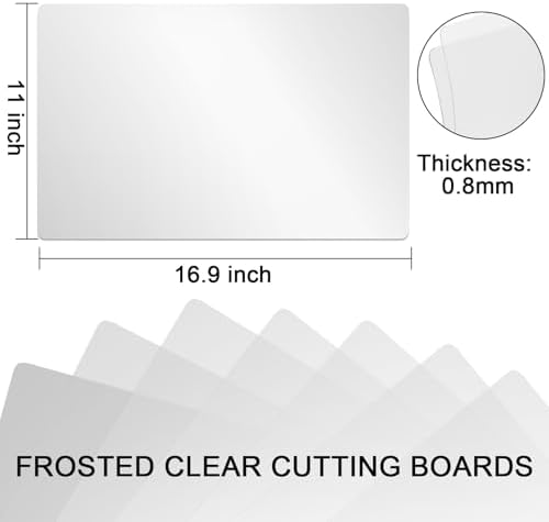 ZENFUN 30 Pack Plastic Cutting Board Mats, Flexible Clear Cutting Mats 17 x 11 In, Kitchen Cutting Board Sheets Frosted Placemats BPA-Free, Non-Porous