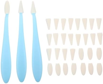 Sketch Drawing Tools Set: 3pcs Plastic Washable Sponge Wiper with 30 Replacement Heads for Blending, Erasing, and Charcoal Art