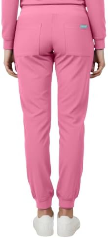 Med Couture Luma Jogger Scrub Pants for Women with Rib Knit Waistband