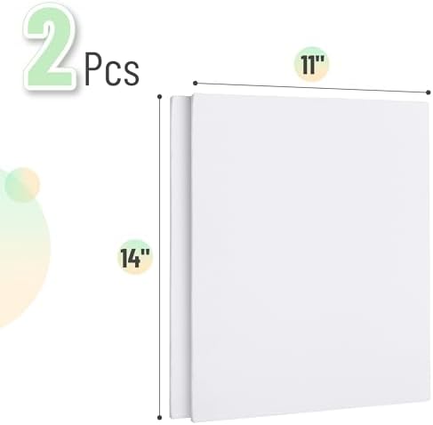 Mr. Pen- Canvas Panels, 2 Pack, 11x14 Inches | Triple Primed for Oil & Acrylic Paints, Canvas Boards for Painting, Painting, Blank Canvas for Painting, 3mm Thickness