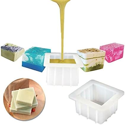 Square Silicone Soap Mold Small Loaf Bar DIY Handmade Swirl Making Tool
