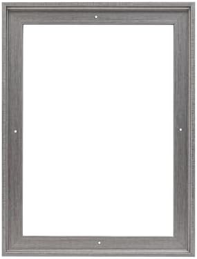 Pixy Canvas Floater Frame 8x10 for 3/4 (0.75) inch Deep Canvas Paintings/Canvas Prints/Wood Canvas Panels/Wall Art/Wall Decor/Home Decor/Artwork (Antique Silver, 8 x 10 inch, Portrait)
